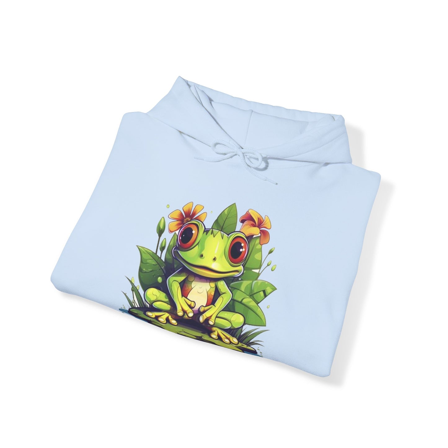 cute frog Lilly pad Unisex Heavy Blend™ Hooded Sweatshirt