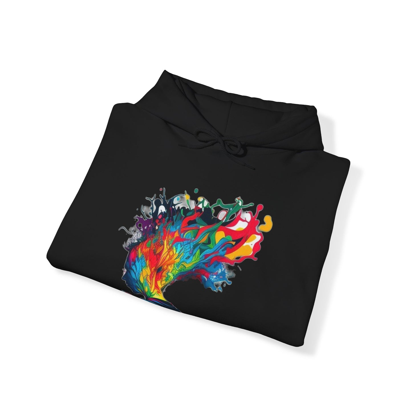 deep in thought colorful trippy Unisex Heavy Blend™ Hooded Sweatshirt