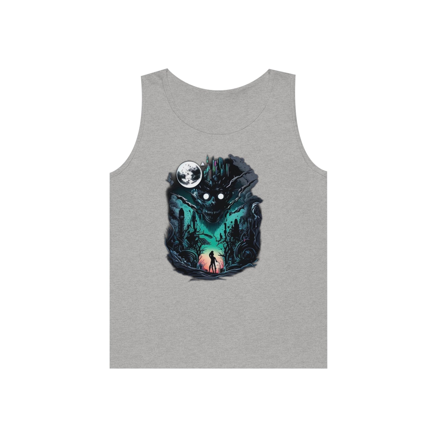 inner demons journey night trippy Unisex Heavy Cotton Tank Top