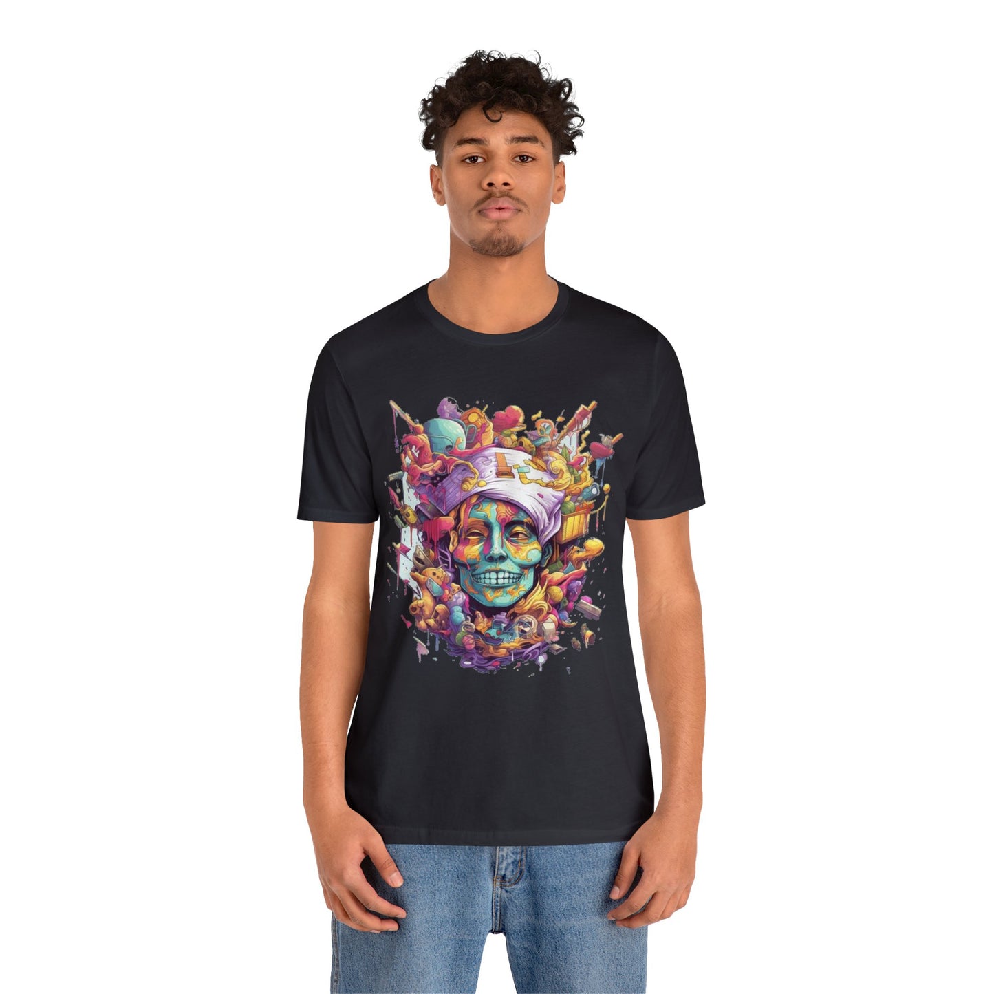 crazy melting trippy colorful Unisex Jersey Short Sleeve Tee