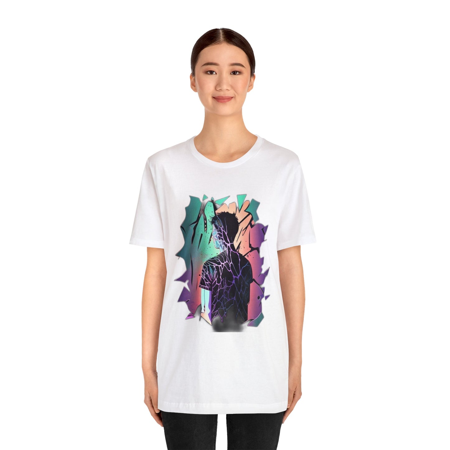 introspective trippy colorful Unisex Jersey Short Sleeve Tee