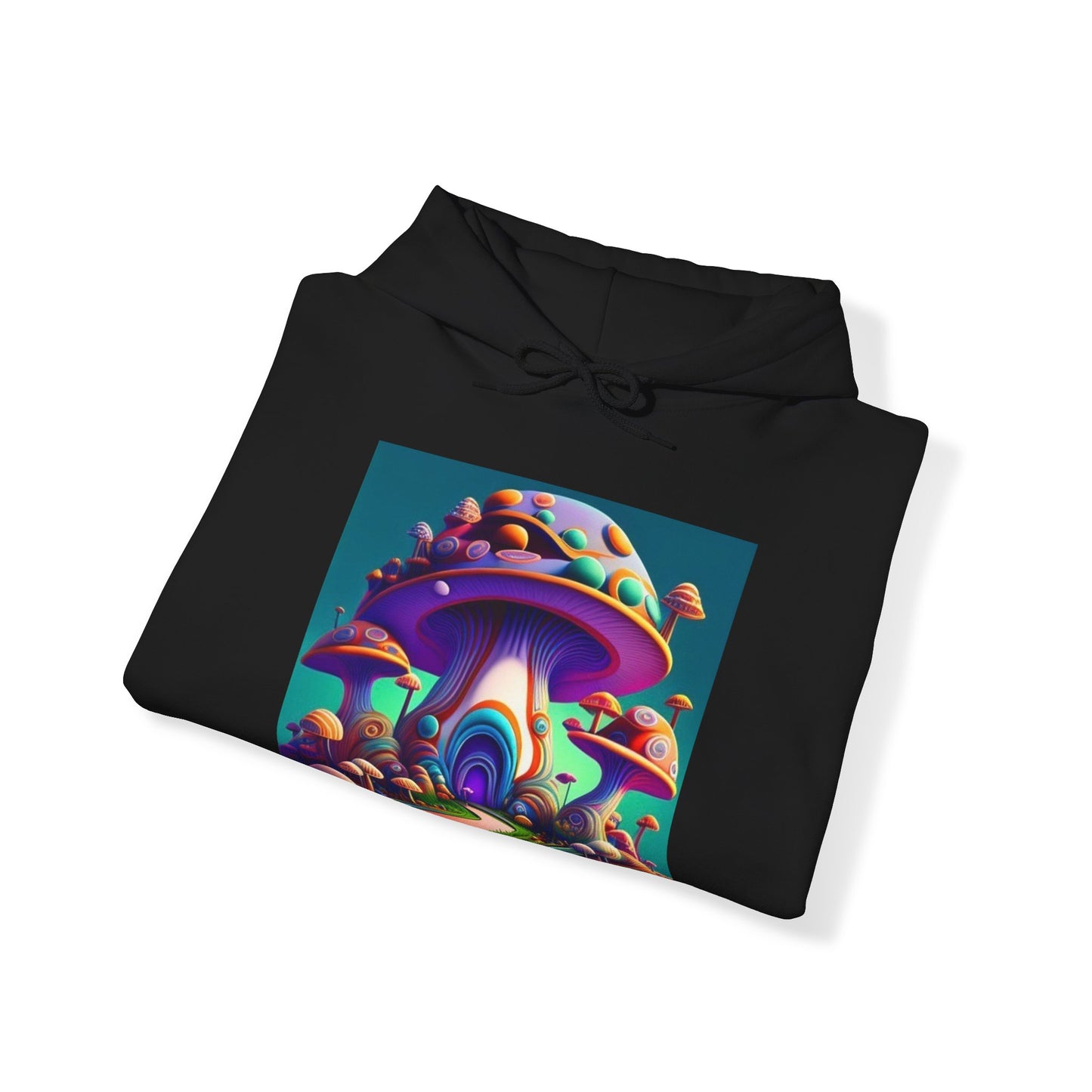 colorful trippy mushroom Unisex Heavy Blend™ Hooded Sweatshirt