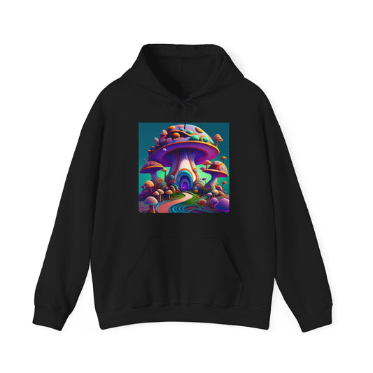 colorful trippy mushroom Unisex Heavy Blend™ Hooded Sweatshirt