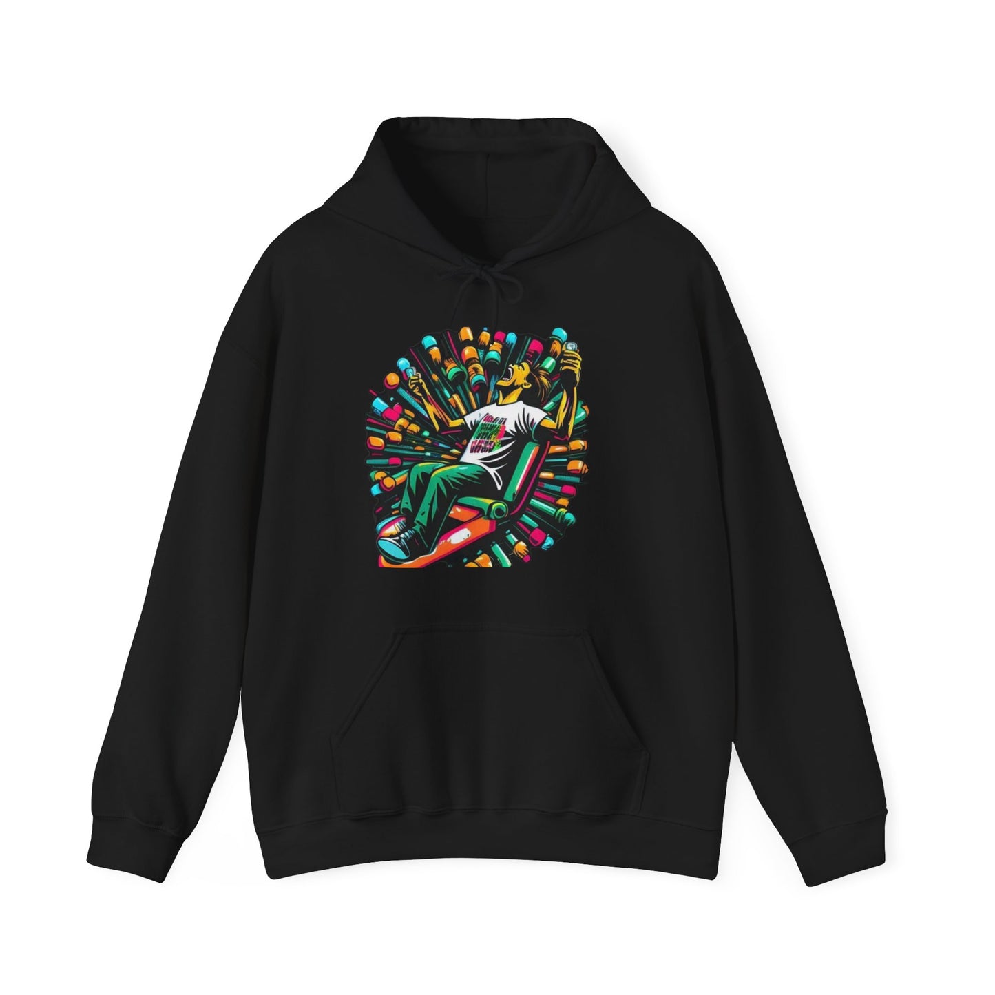 addiction symbolized trippy Unisex Heavy Blend™ Hooded Sweatshirt