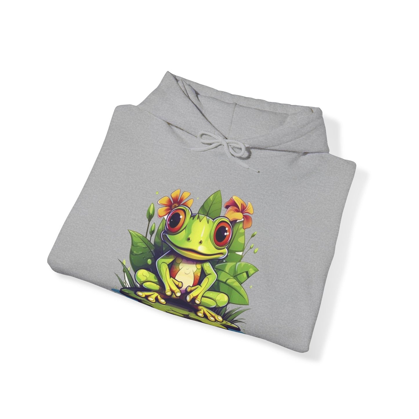 cute frog Lilly pad Unisex Heavy Blend™ Hooded Sweatshirt