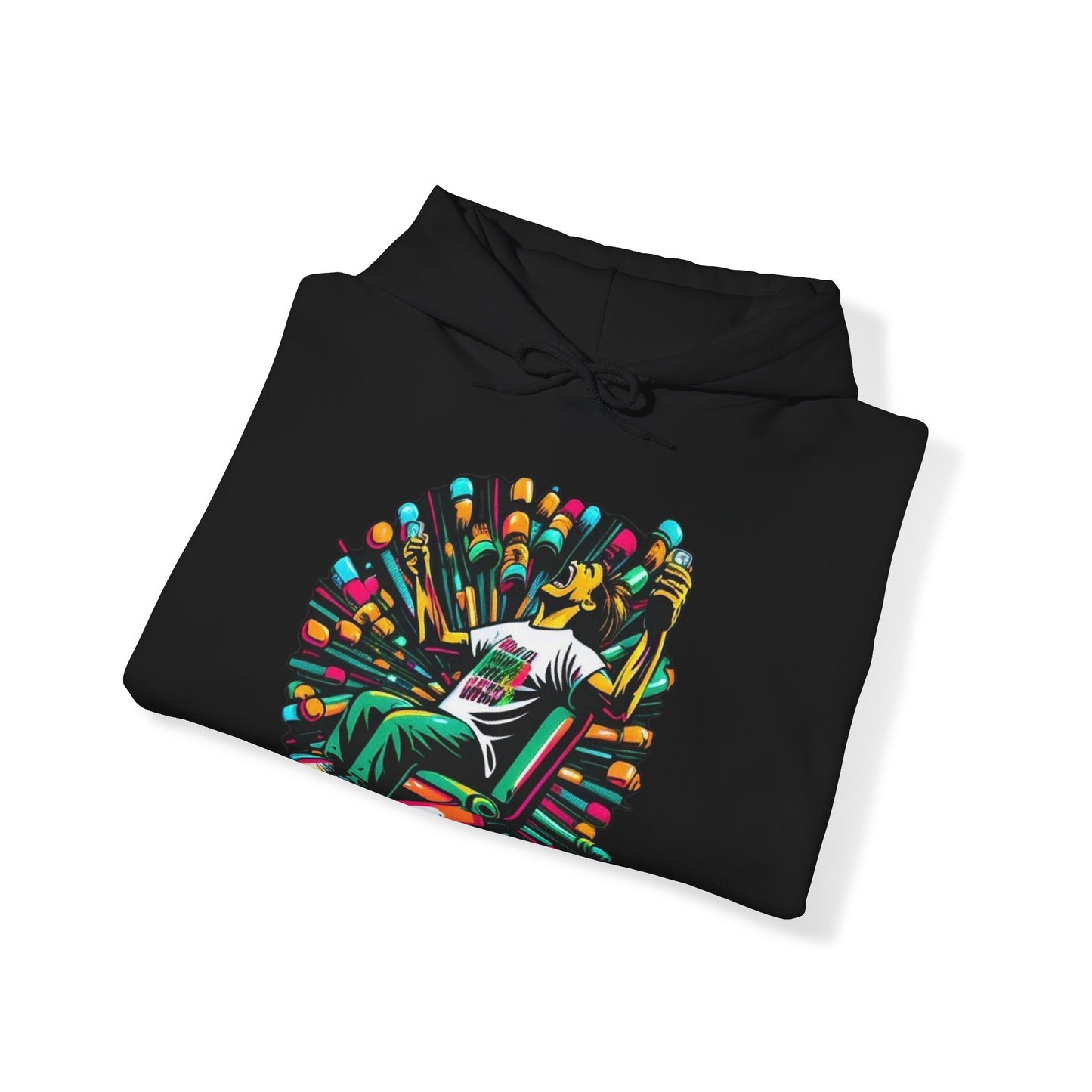 addiction symbolized trippy Unisex Heavy Blend™ Hooded Sweatshirt