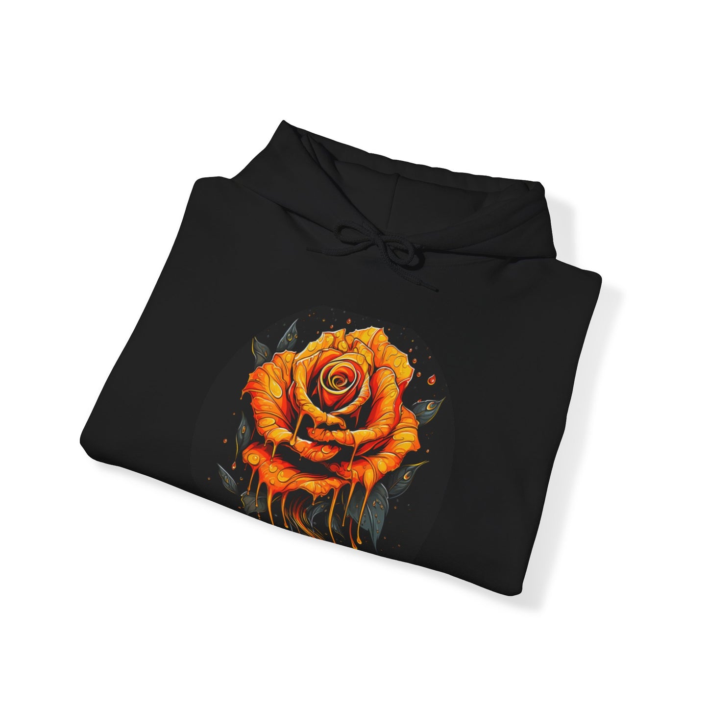 melting orange rose colorful trippy Unisex Heavy Blend™ Hooded Sweatshirt