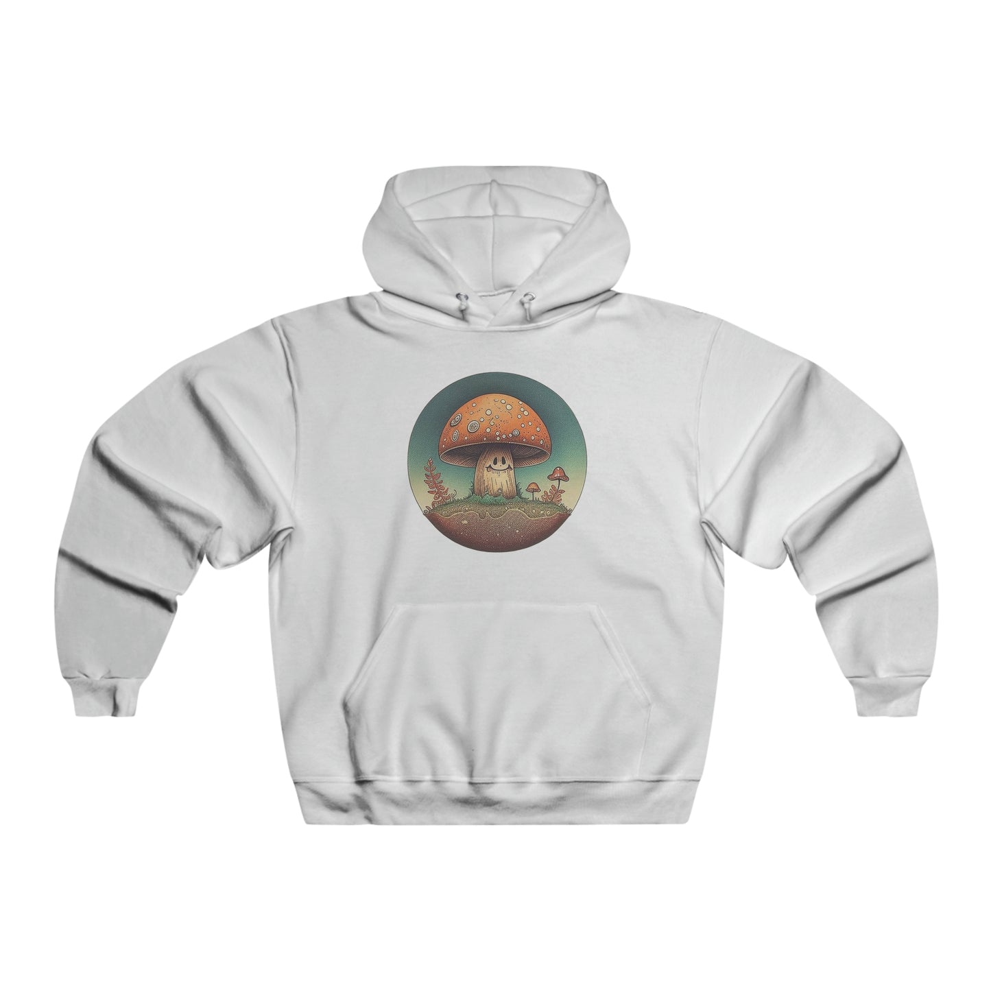 smiling mushroom trippy Men's NUBLEND® Hooded Sweatshirt