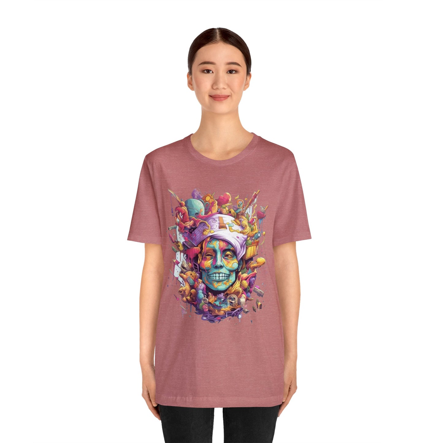 crazy melting trippy colorful Unisex Jersey Short Sleeve Tee