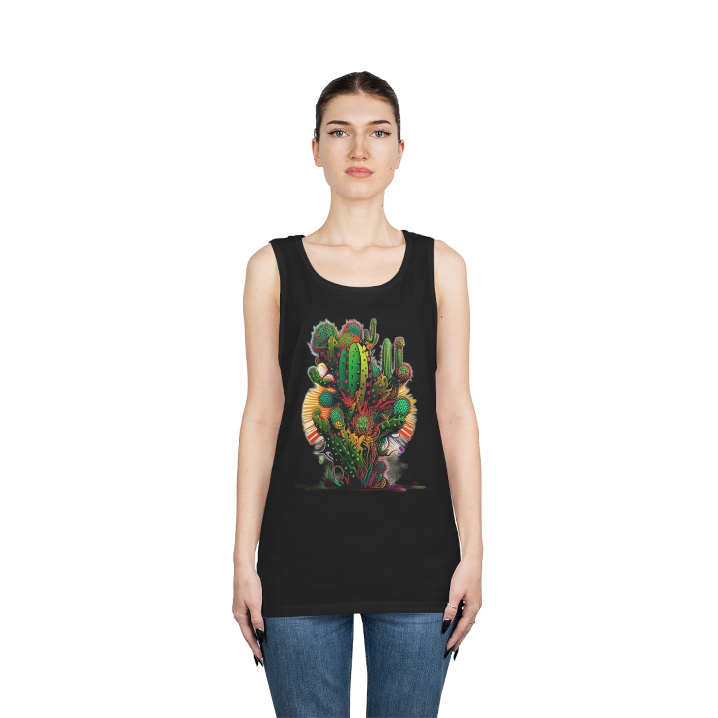 bright cactus Unisex Heavy Cotton Tank Top