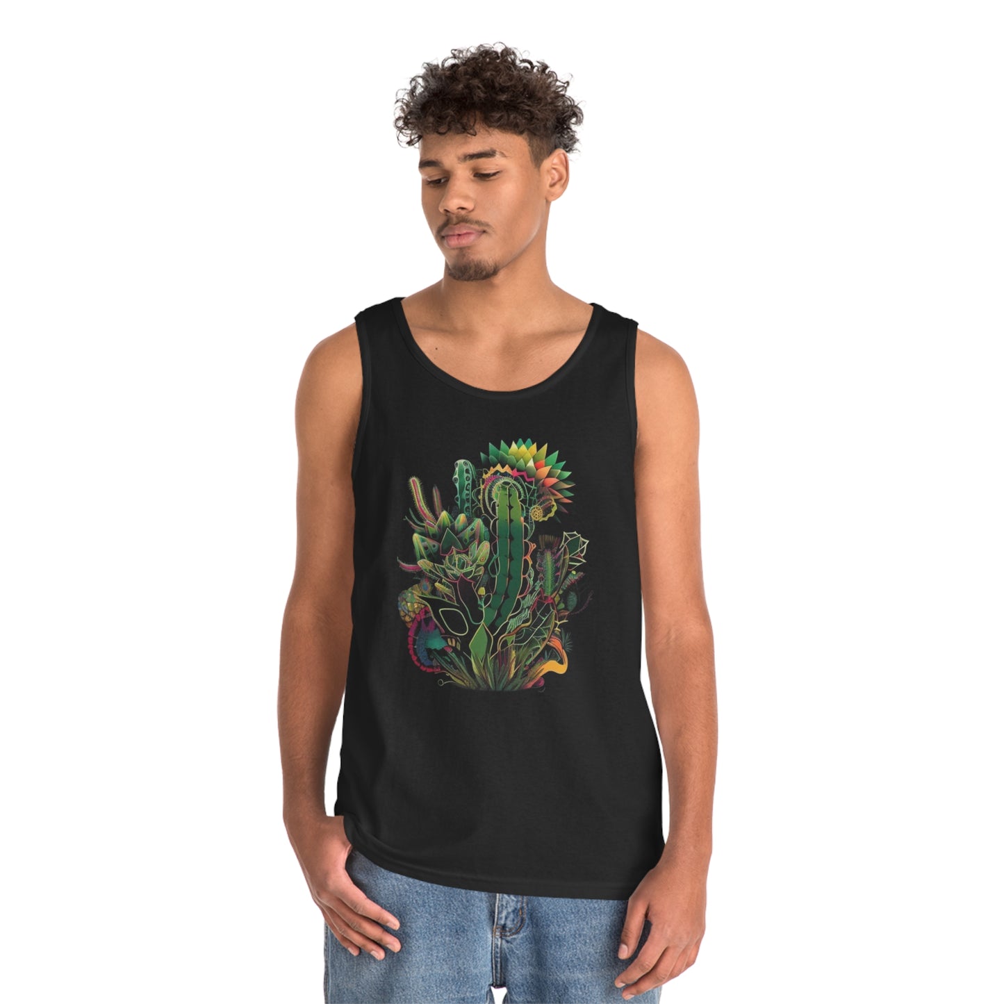 bright cactus Unisex Heavy Cotton Tank Top