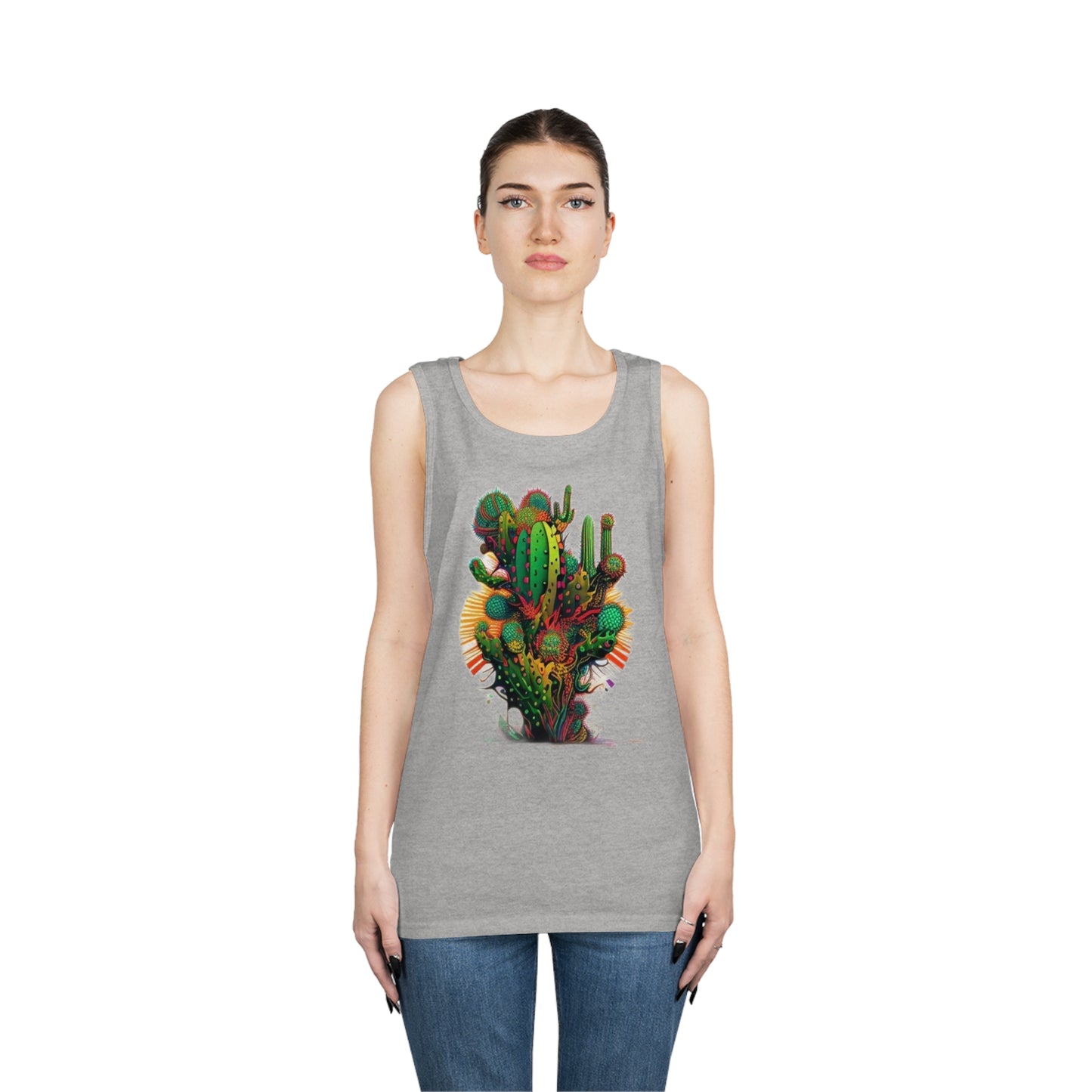 bright cactus Unisex Heavy Cotton Tank Top