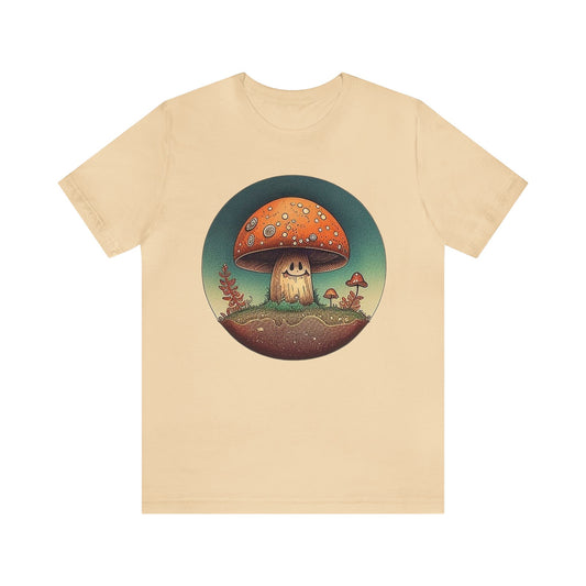 smiling mushroom trippy Unisex Jersey Short Sleeve Tee