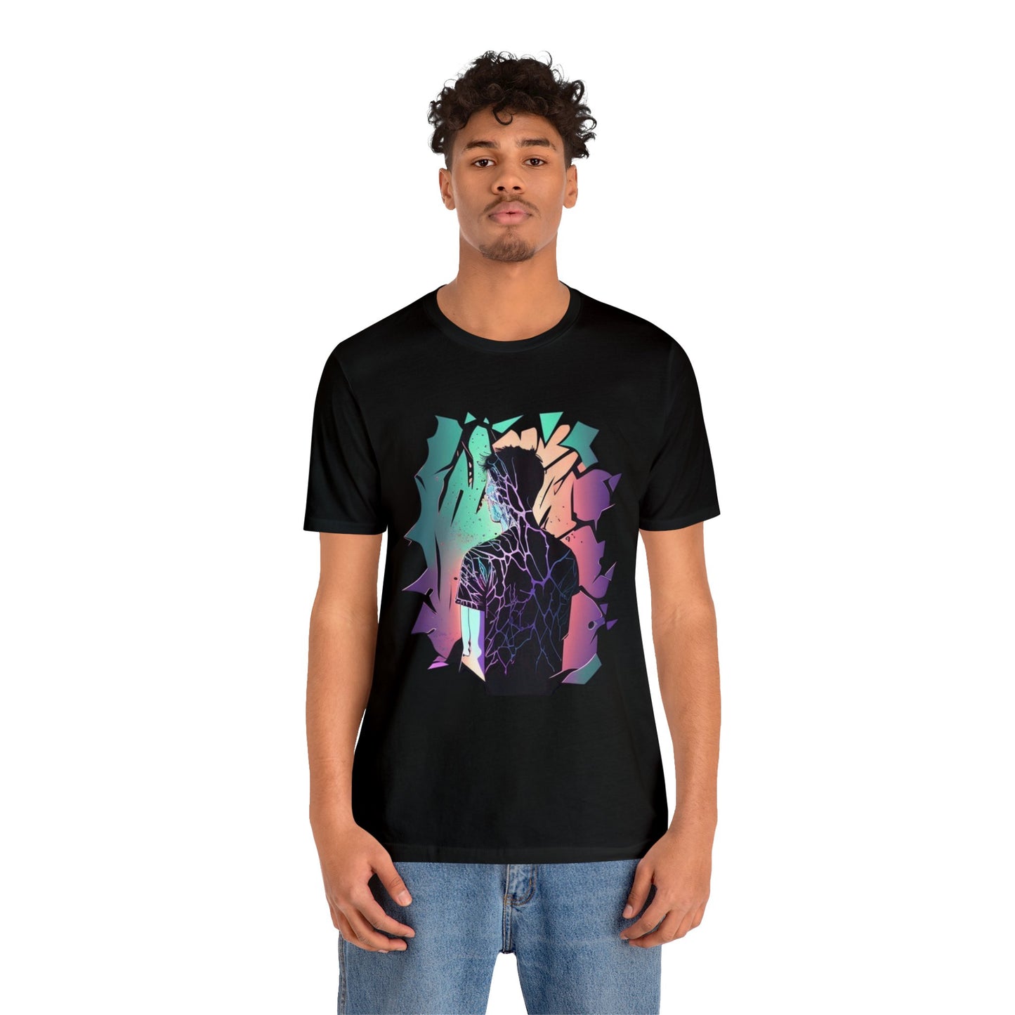 introspective trippy colorful Unisex Jersey Short Sleeve Tee