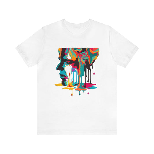 melting face colorful trippy Unisex Jersey Short Sleeve Tee