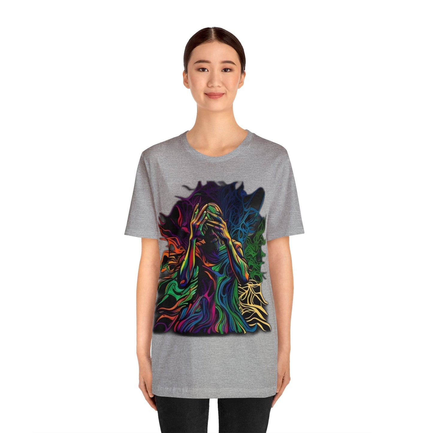 introspective trippy colorful Unisex Jersey Short Sleeve Tee