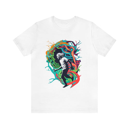 the traveler introspective trippy colorful Unisex Jersey Short Sleeve Tee