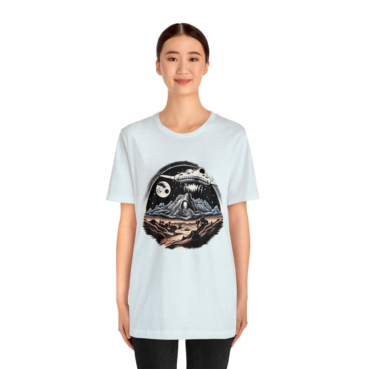 space ship trippy Unisex Jersey Short Sleeve Tee