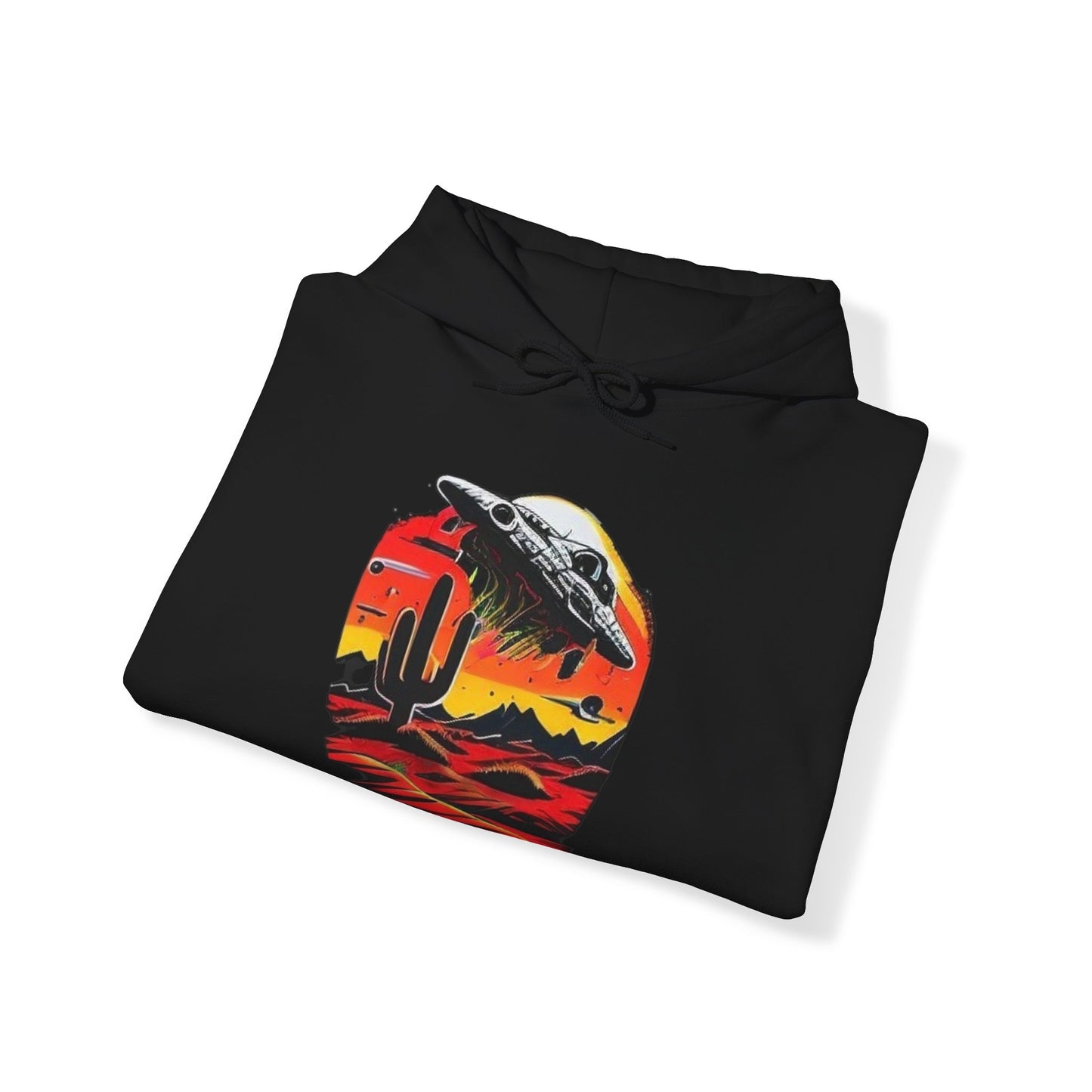 space ship trippy Unisex Heavy Blend™ Hooded Sweatshirt