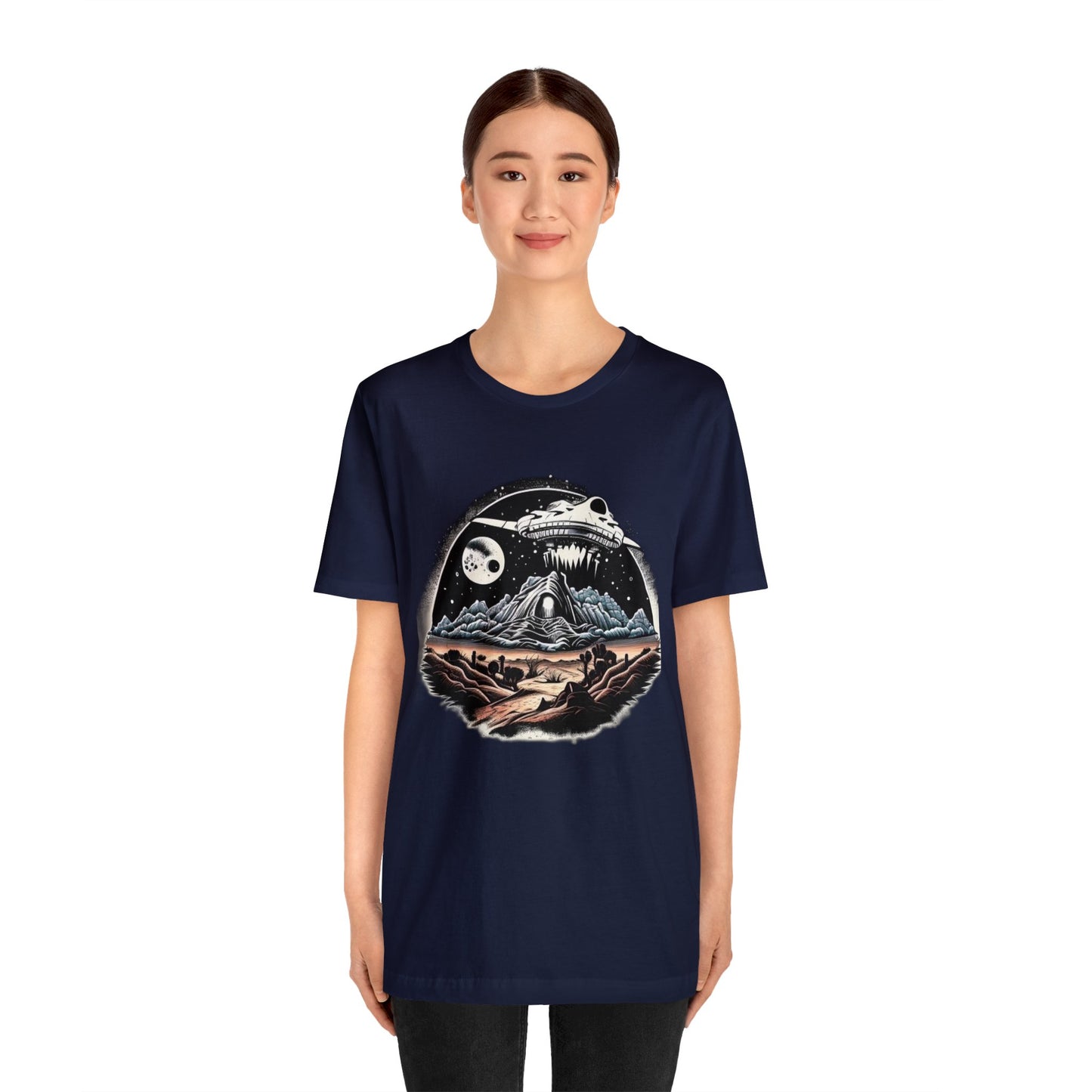 space ship trippy Unisex Jersey Short Sleeve Tee