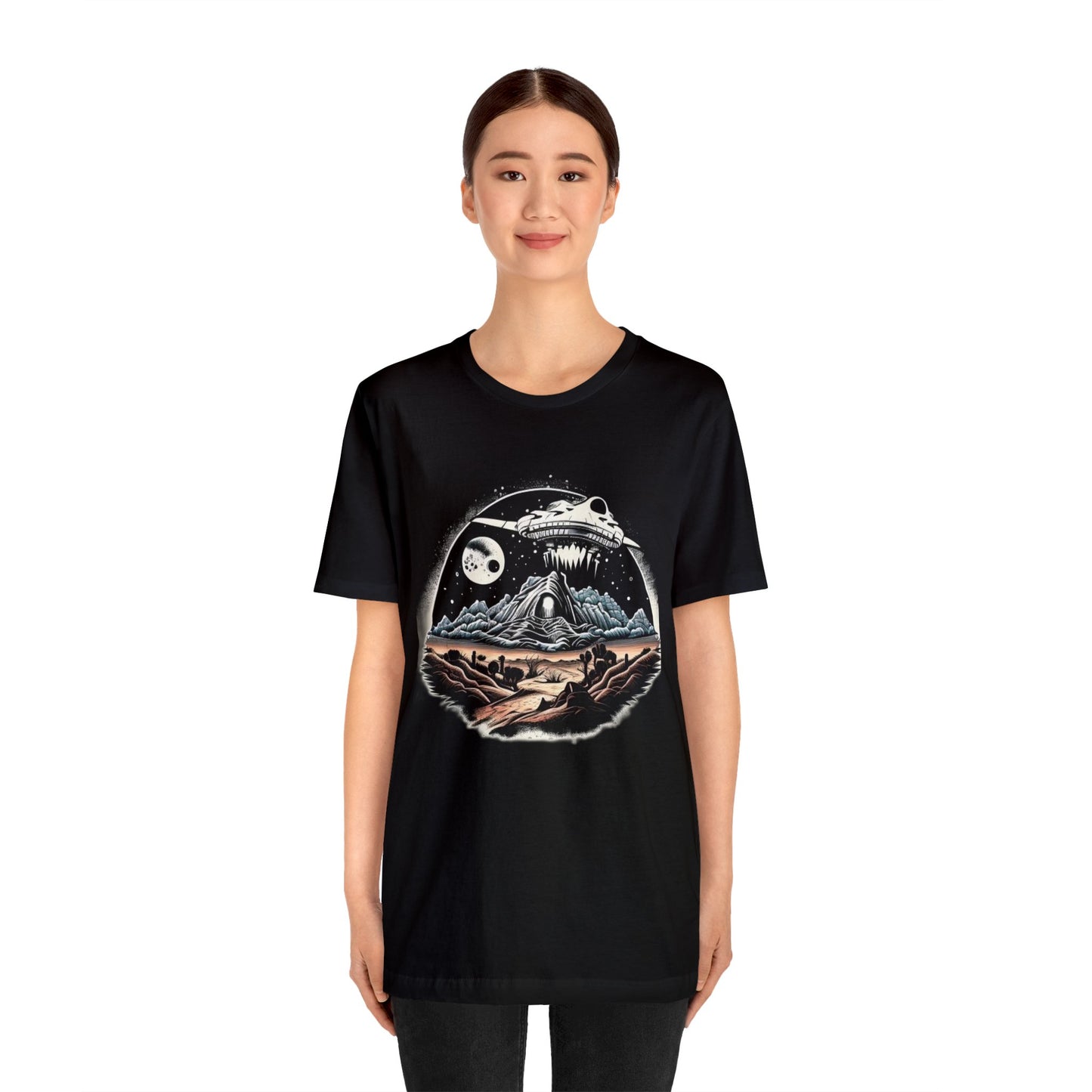 space ship trippy Unisex Jersey Short Sleeve Tee