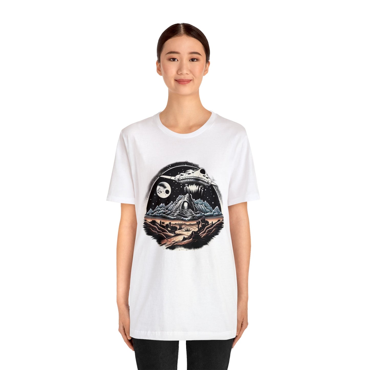 space ship trippy Unisex Jersey Short Sleeve Tee