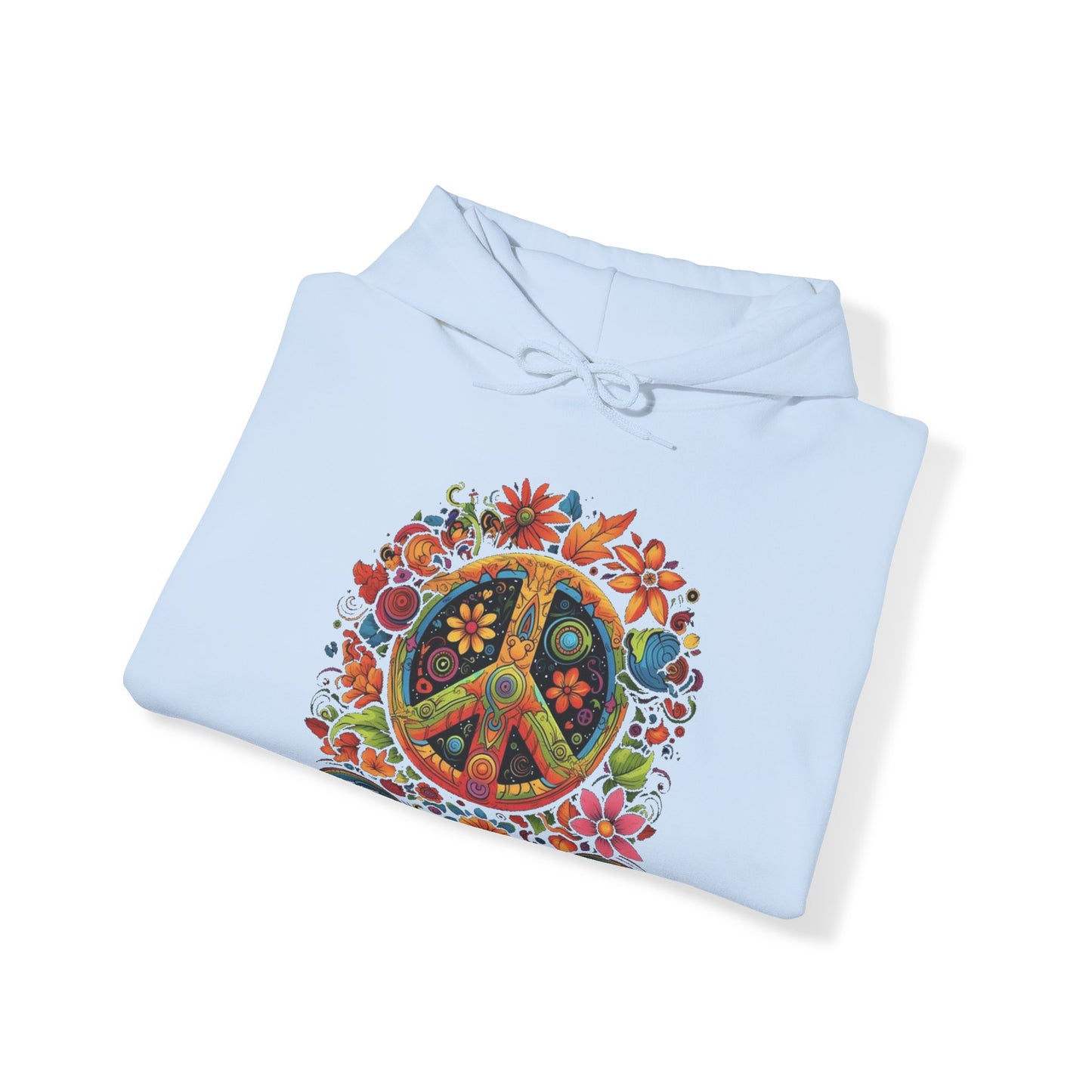 peace symbol colorful trippy Unisex Heavy Blend™ Hooded Sweatshirt