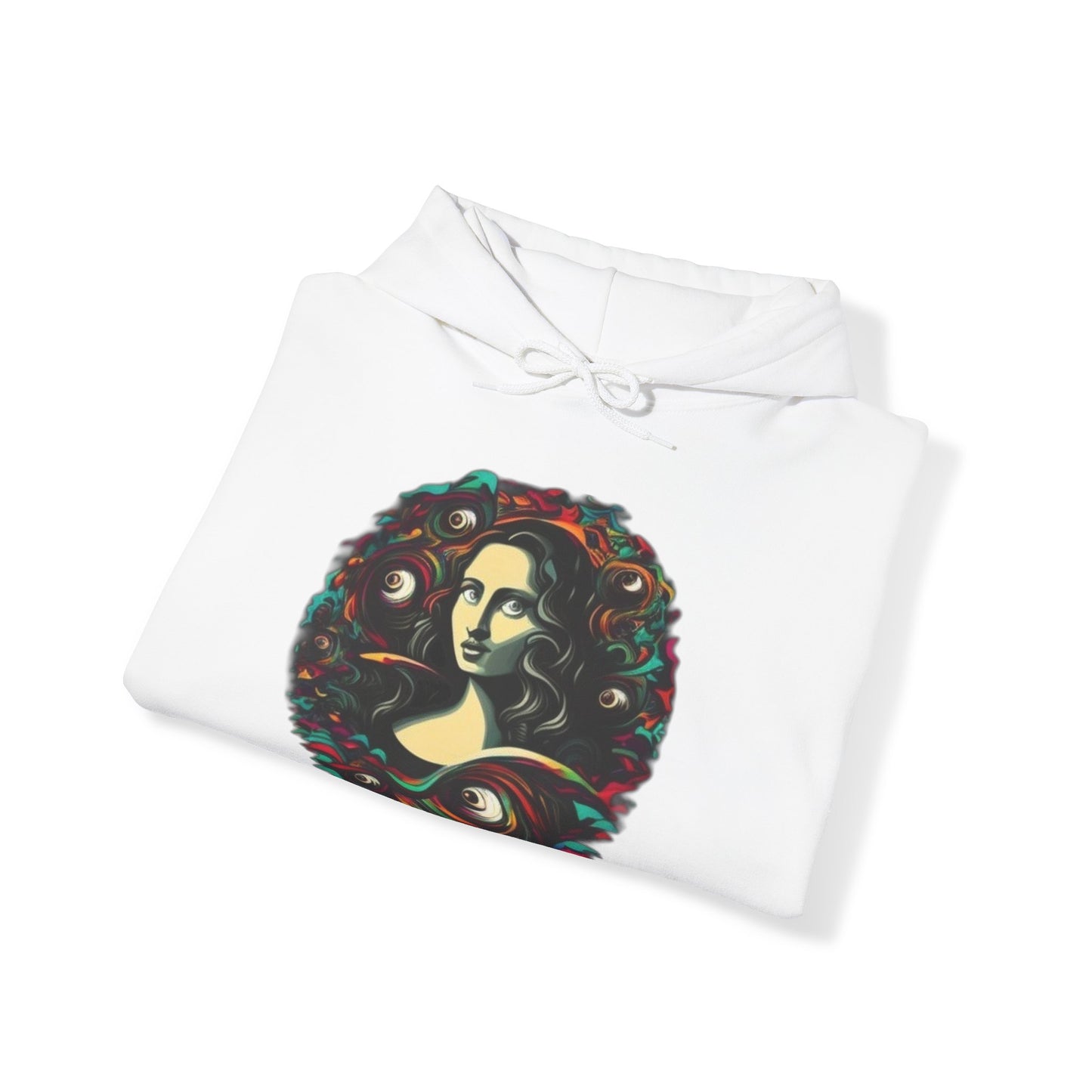 trippy mona lisa Unisex Heavy Blend™ Hooded Sweatshirt