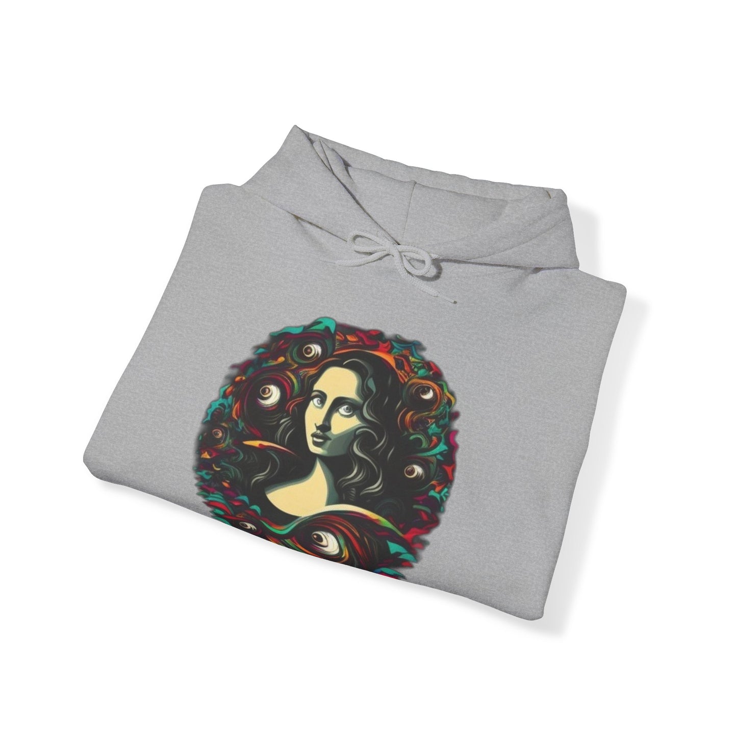 trippy mona lisa Unisex Heavy Blend™ Hooded Sweatshirt