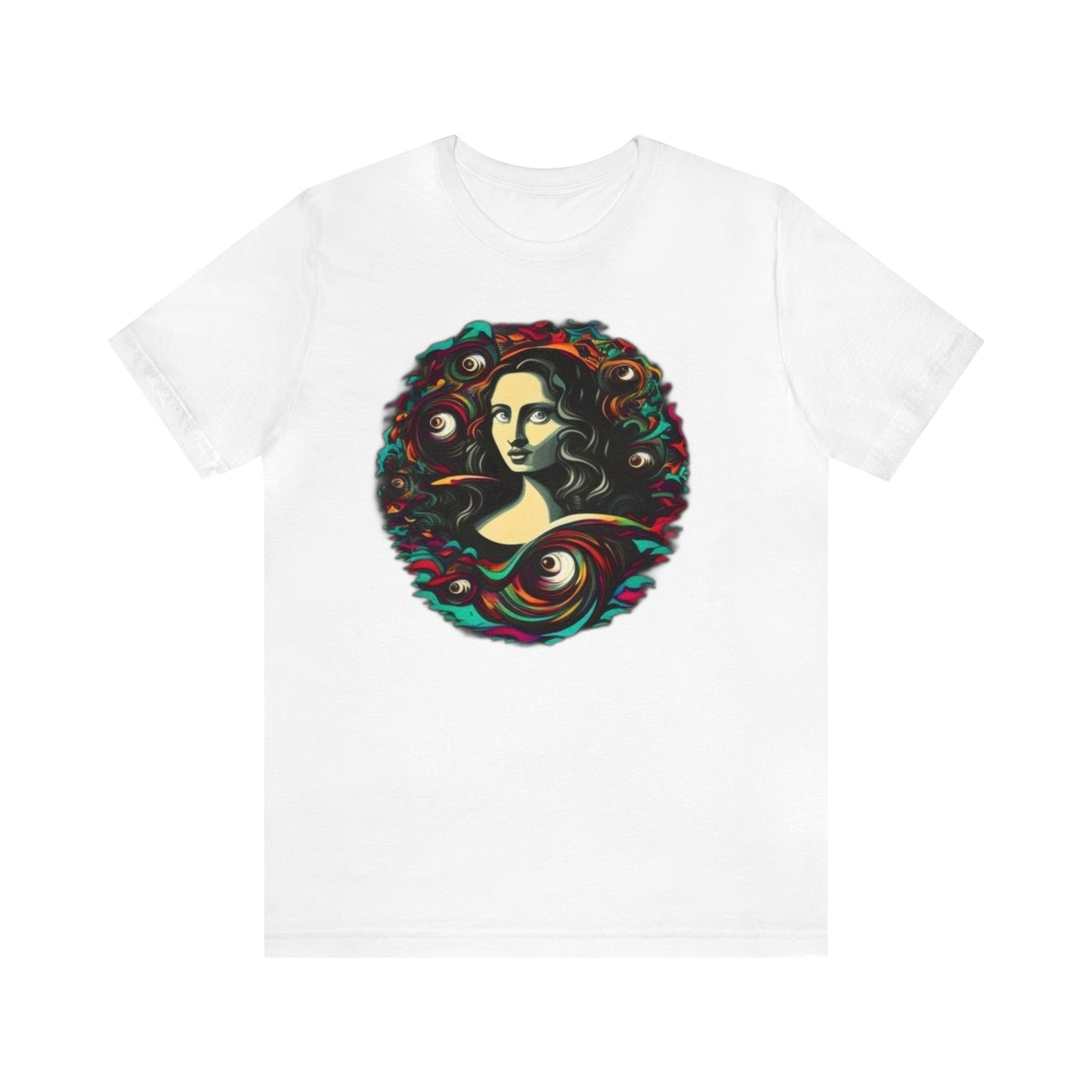 trippy mona lisa Unisex Jersey Short Sleeve Tee