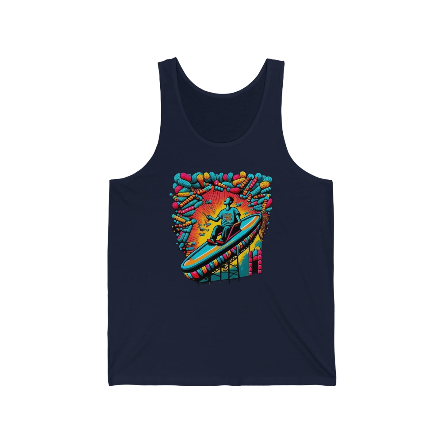 colorful trippy Unisex Jersey Tank