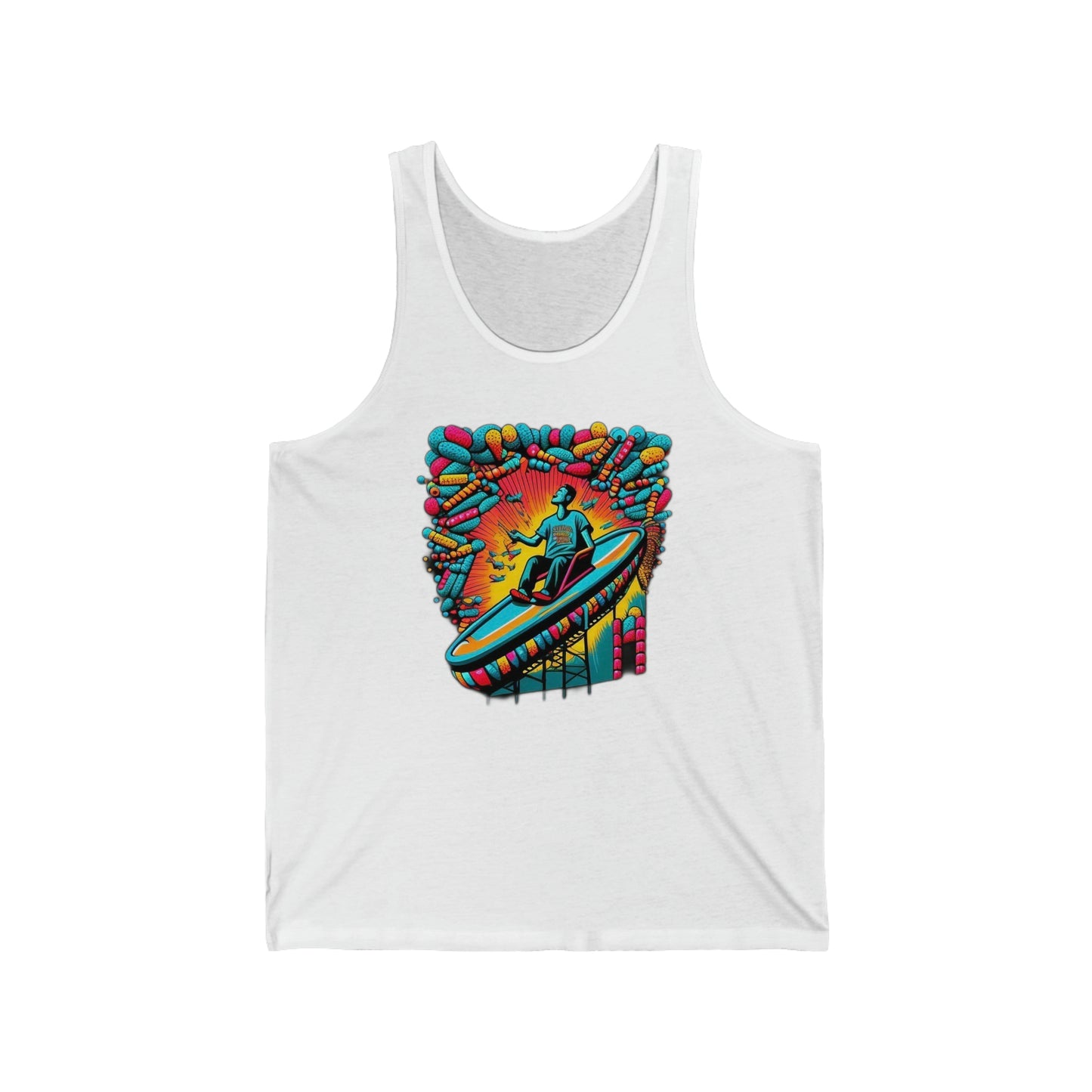 colorful trippy Unisex Jersey Tank