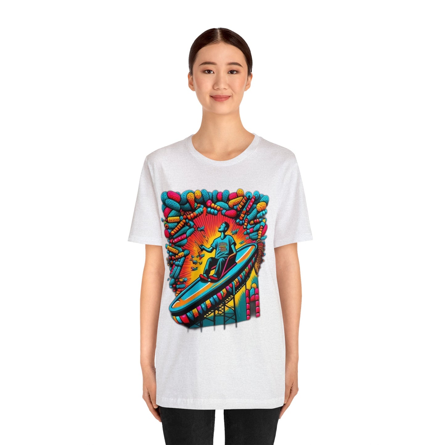 colorful trippy Unisex Jersey Short Sleeve Tee