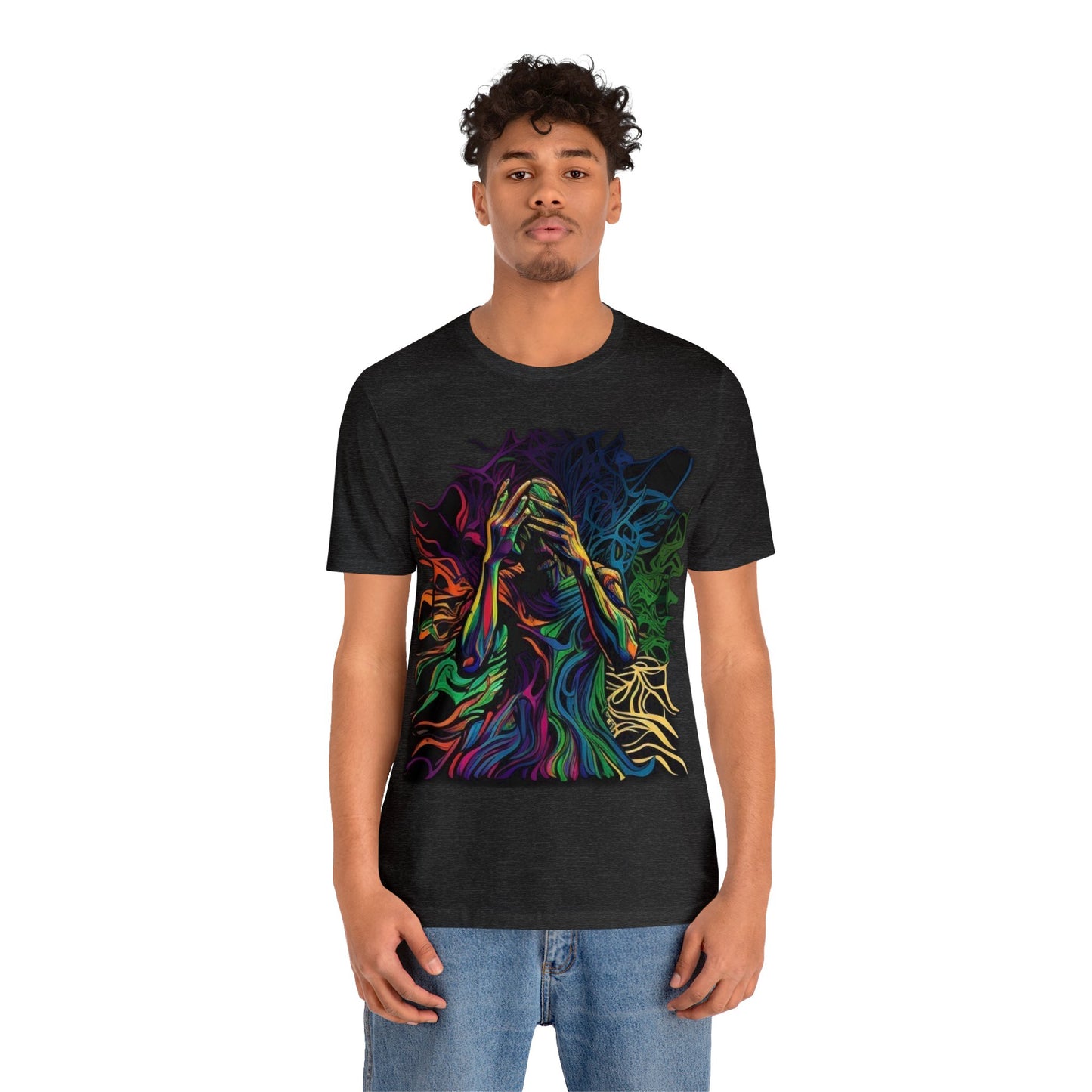 introspective trippy colorful Unisex Jersey Short Sleeve Tee