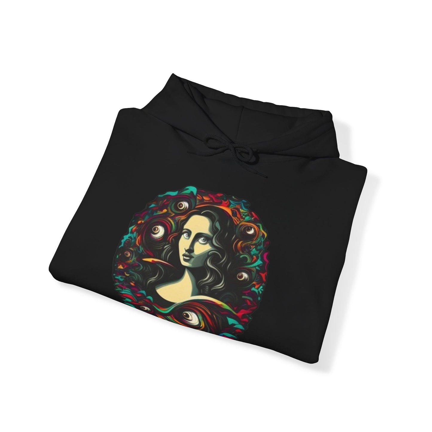 trippy mona lisa Unisex Heavy Blend™ Hooded Sweatshirt