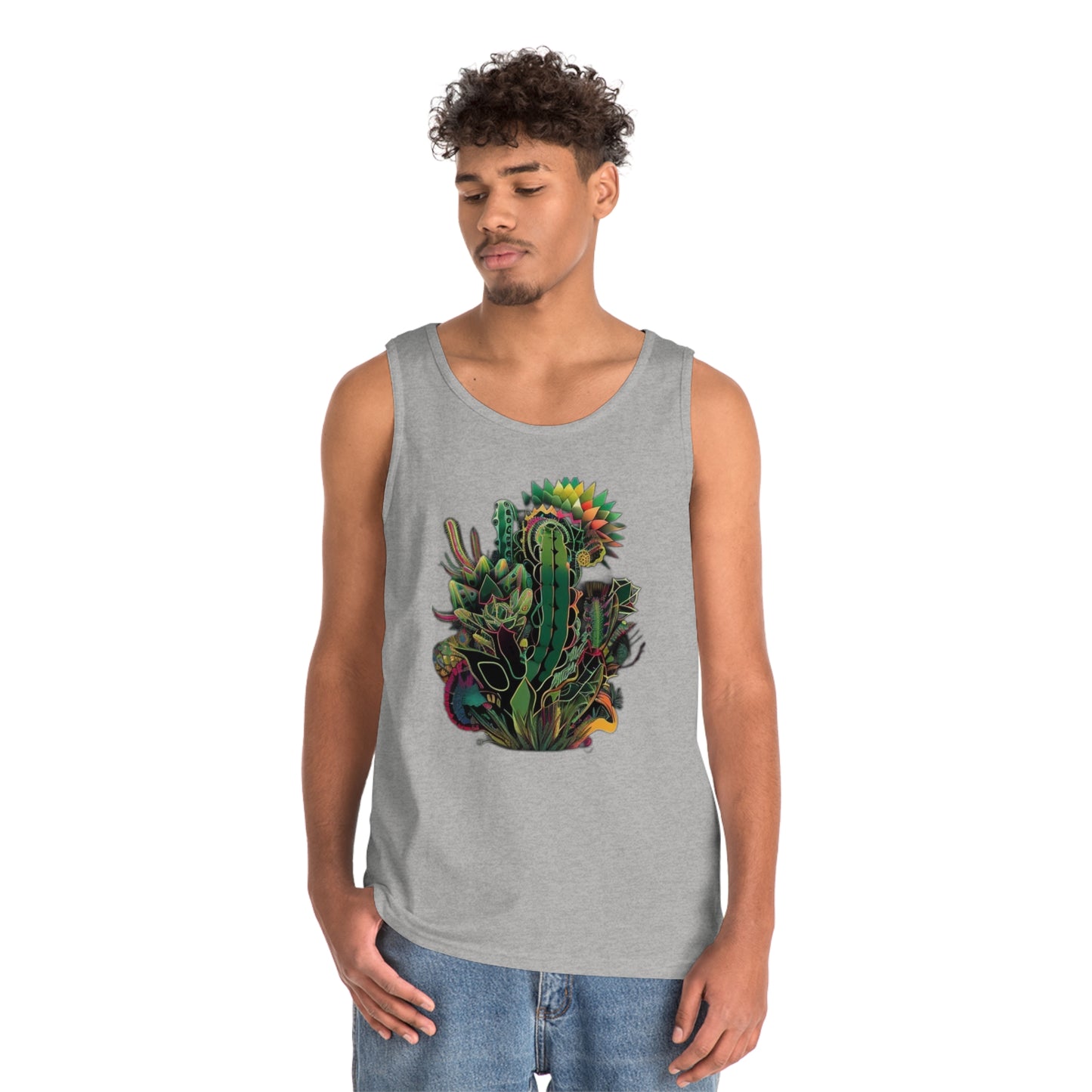 bright cactus Unisex Heavy Cotton Tank Top