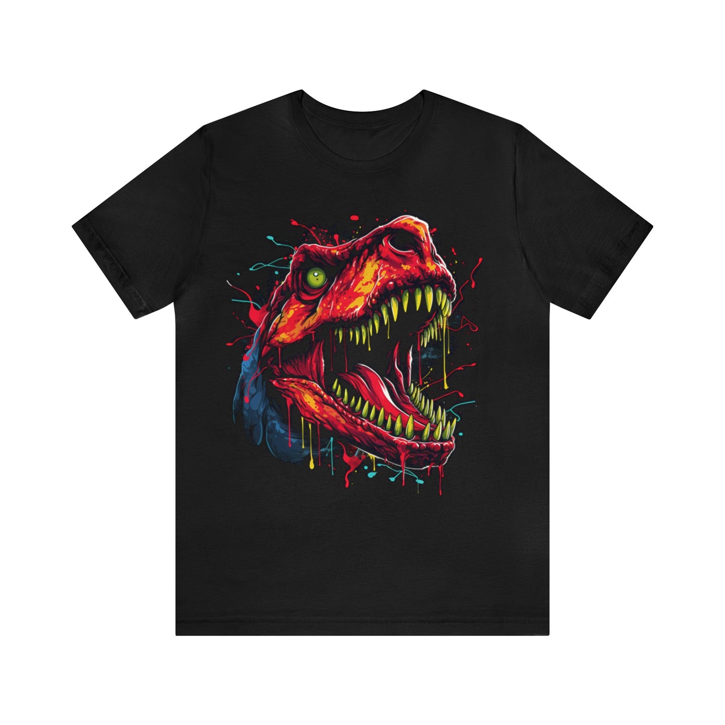 T-rex melting trippy Unisex Jersey Short Sleeve Tee