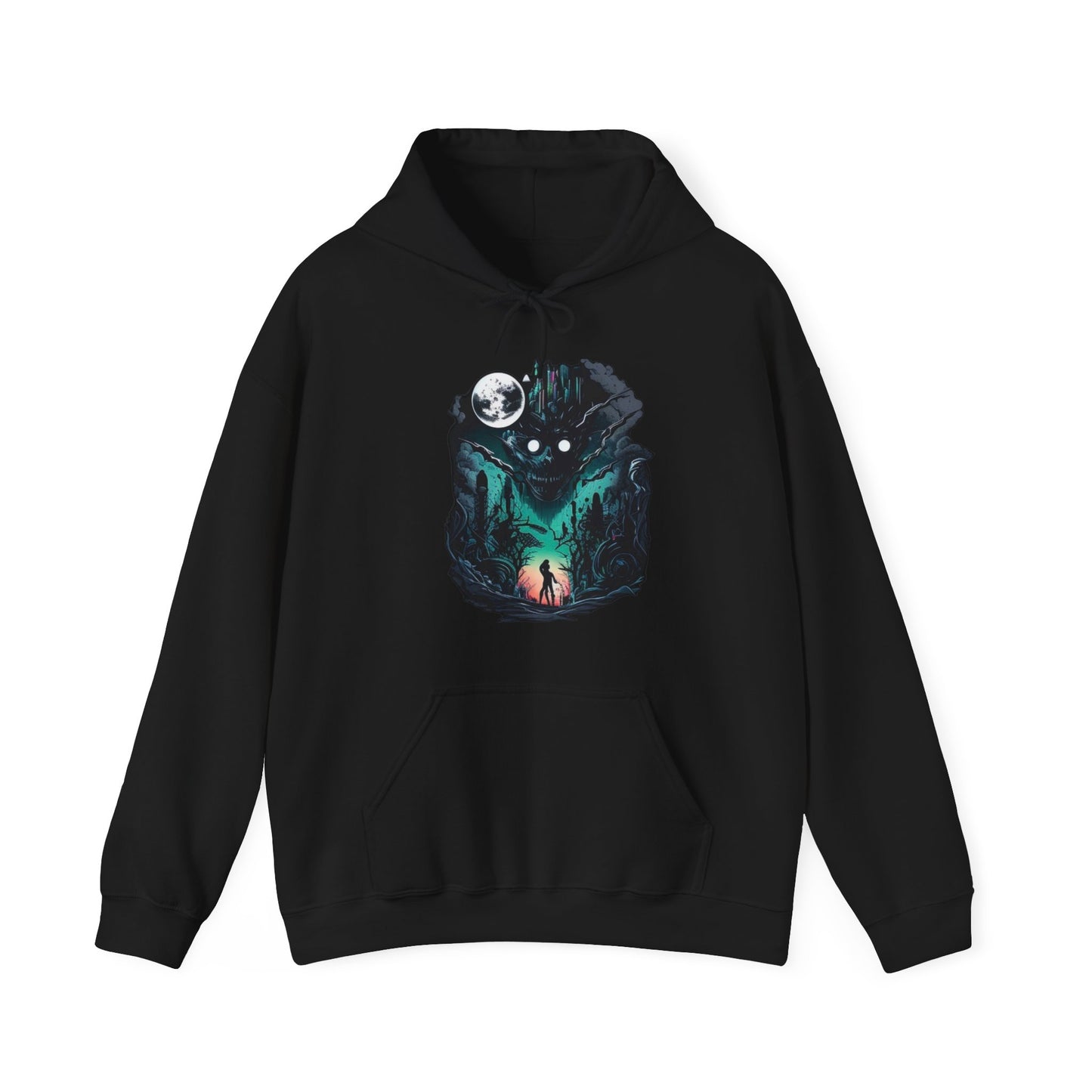 inner demons journey night trippy Unisex Heavy Blend™ Hooded Sweatshirt