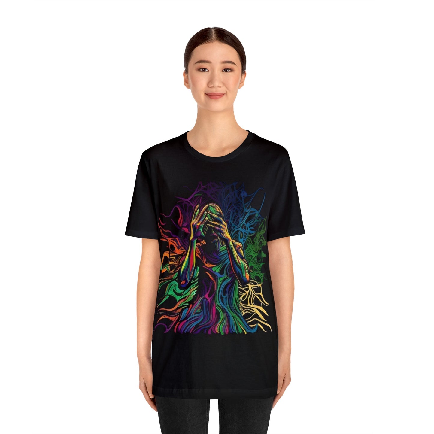 introspective trippy colorful Unisex Jersey Short Sleeve Tee