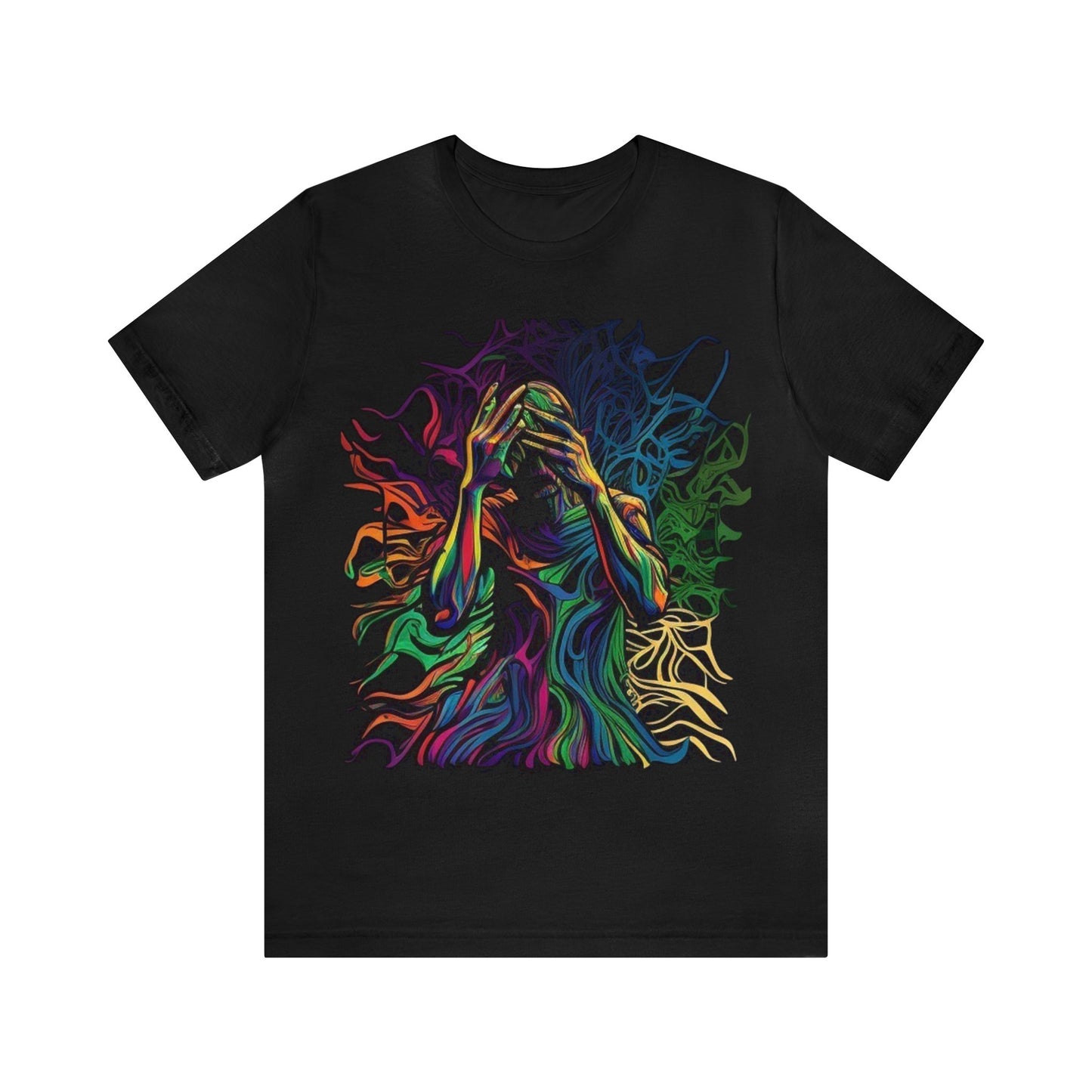 introspective trippy colorful Unisex Jersey Short Sleeve Tee