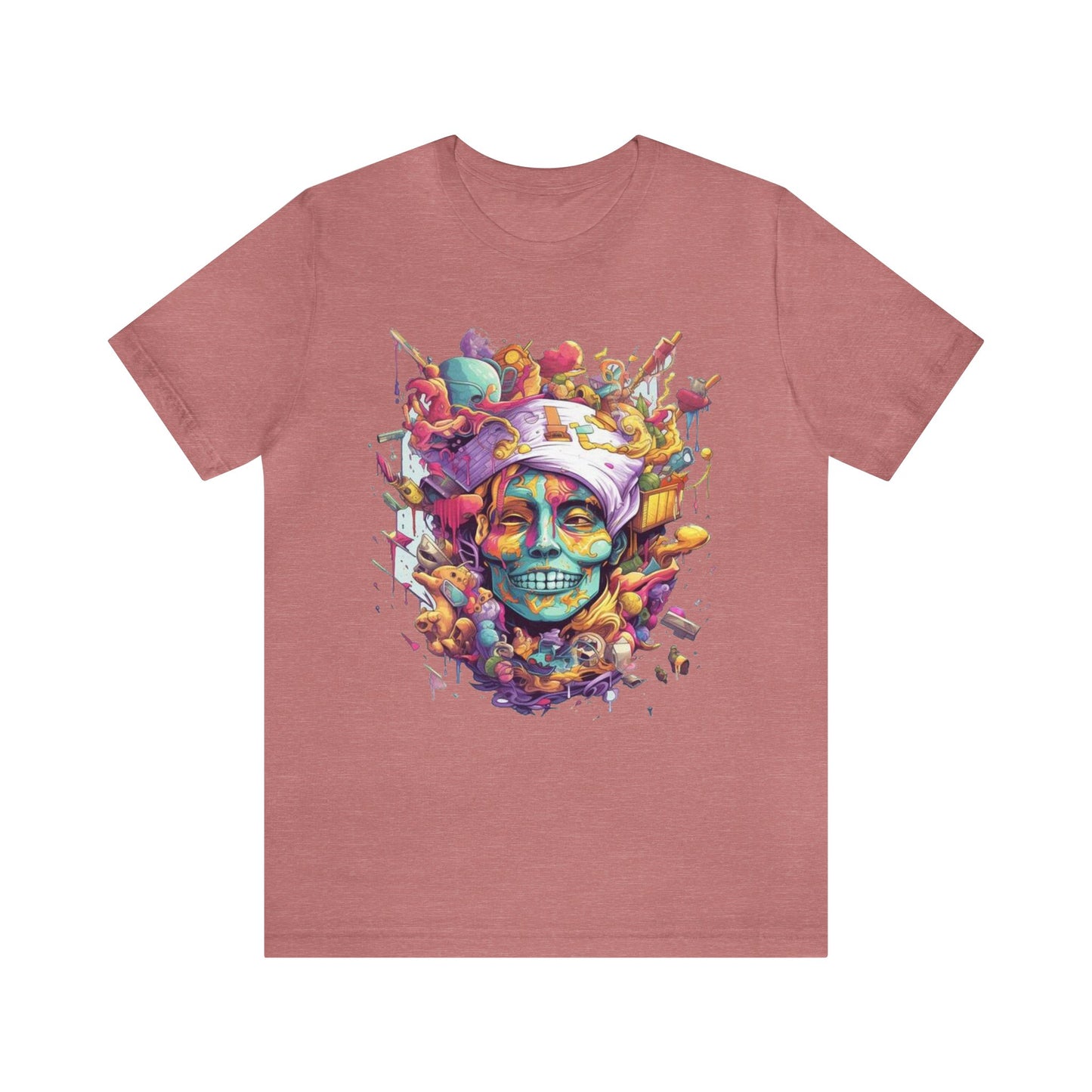 crazy melting trippy colorful Unisex Jersey Short Sleeve Tee