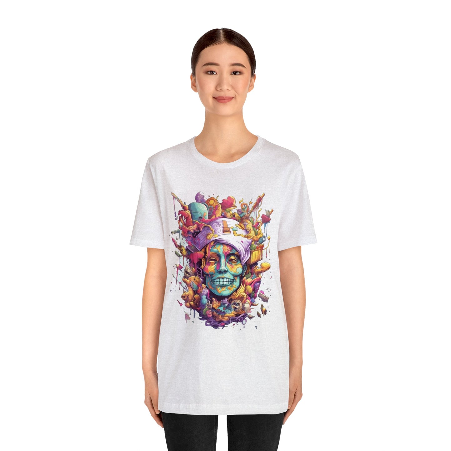 crazy melting trippy colorful Unisex Jersey Short Sleeve Tee