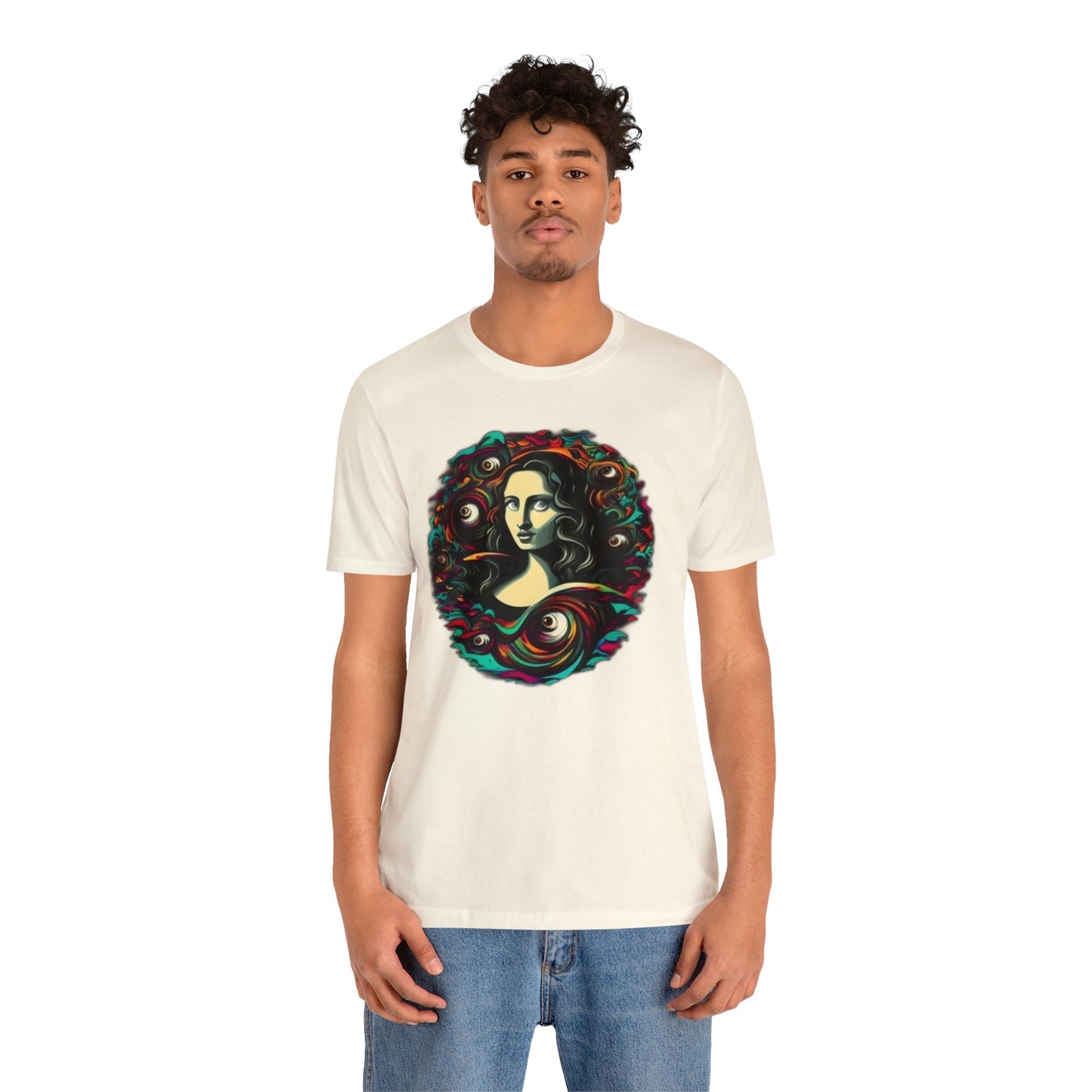 trippy mona lisa Unisex Jersey Short Sleeve Tee