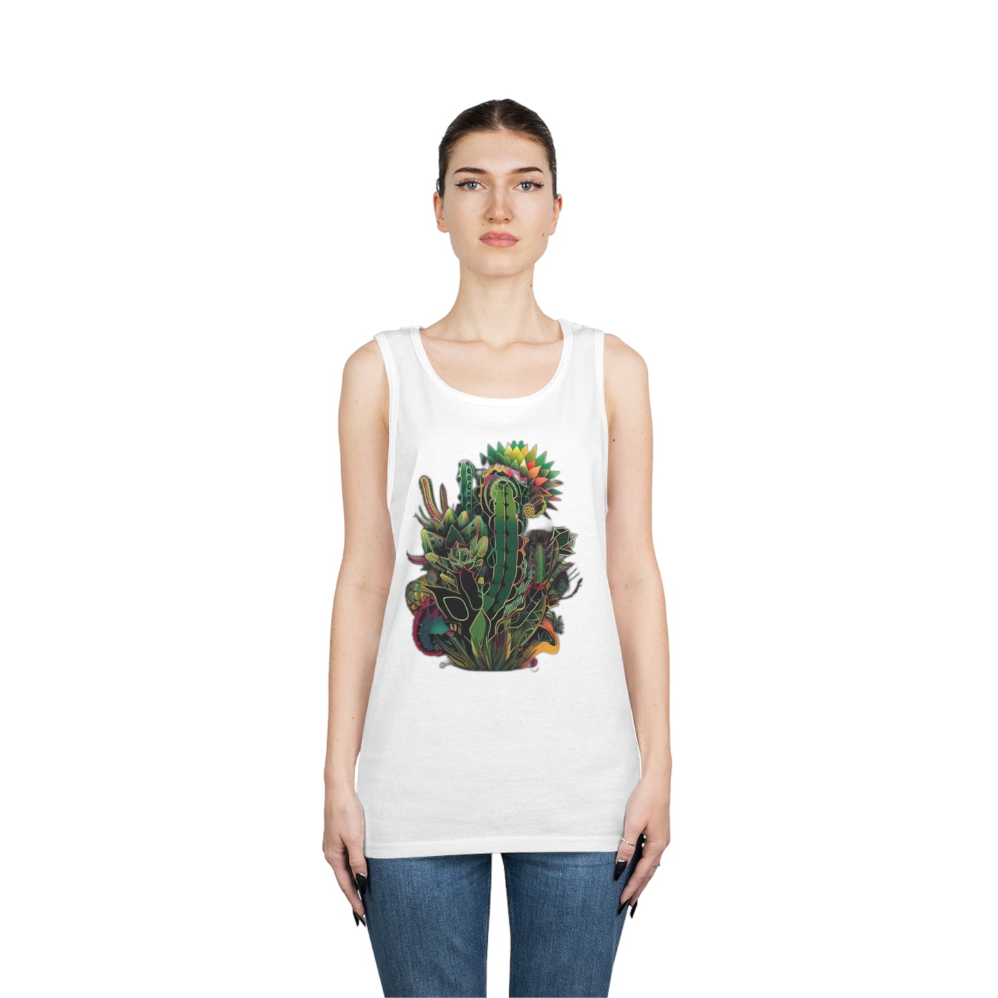 bright cactus Unisex Heavy Cotton Tank Top