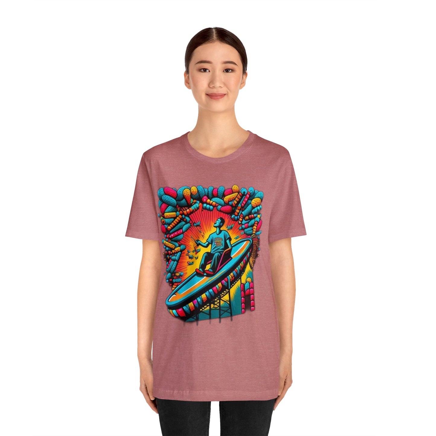 colorful trippy Unisex Jersey Short Sleeve Tee