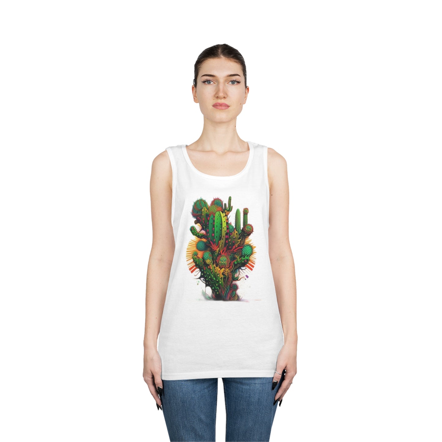 bright cactus Unisex Heavy Cotton Tank Top