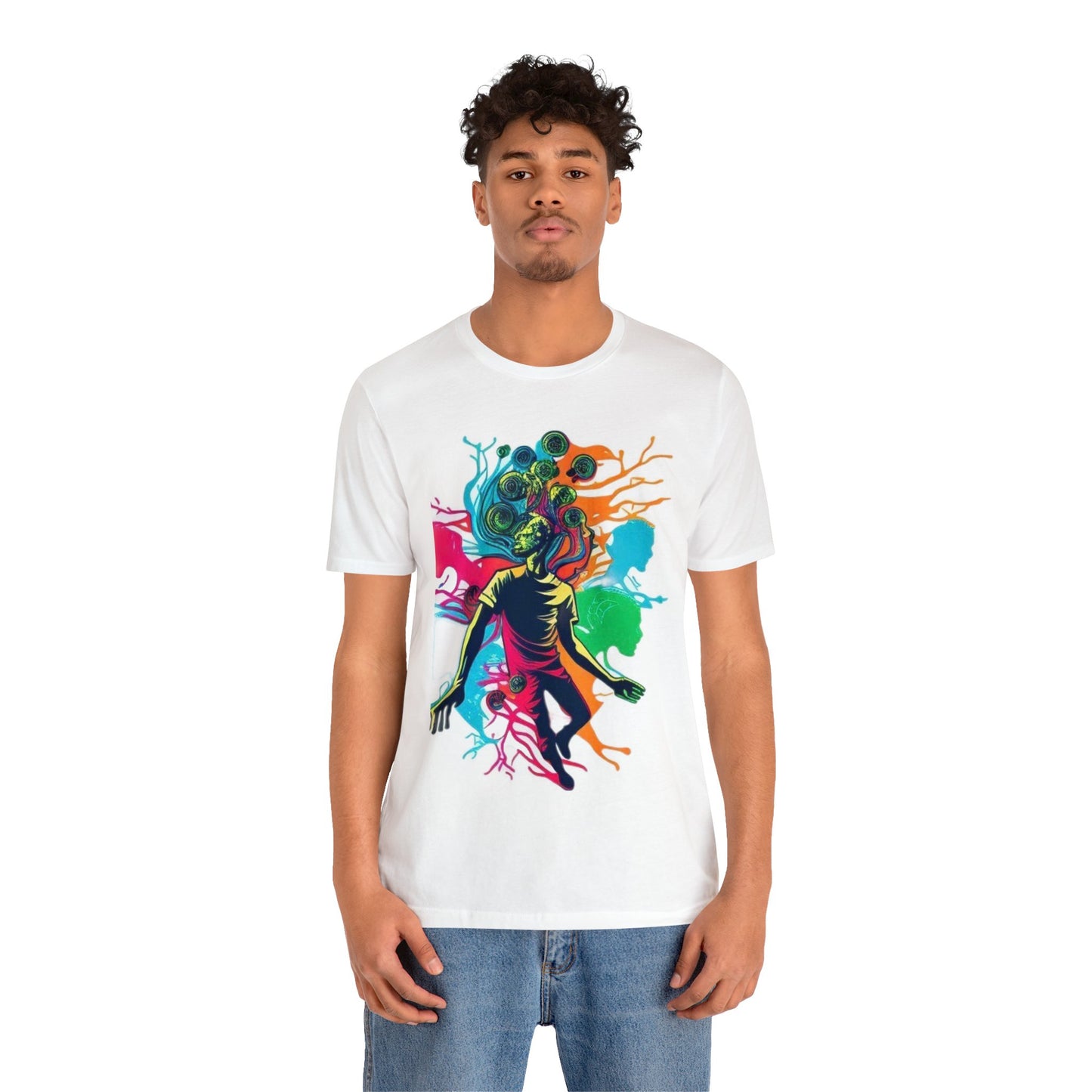 introspective trippy colorful Unisex Jersey Short Sleeve Tee