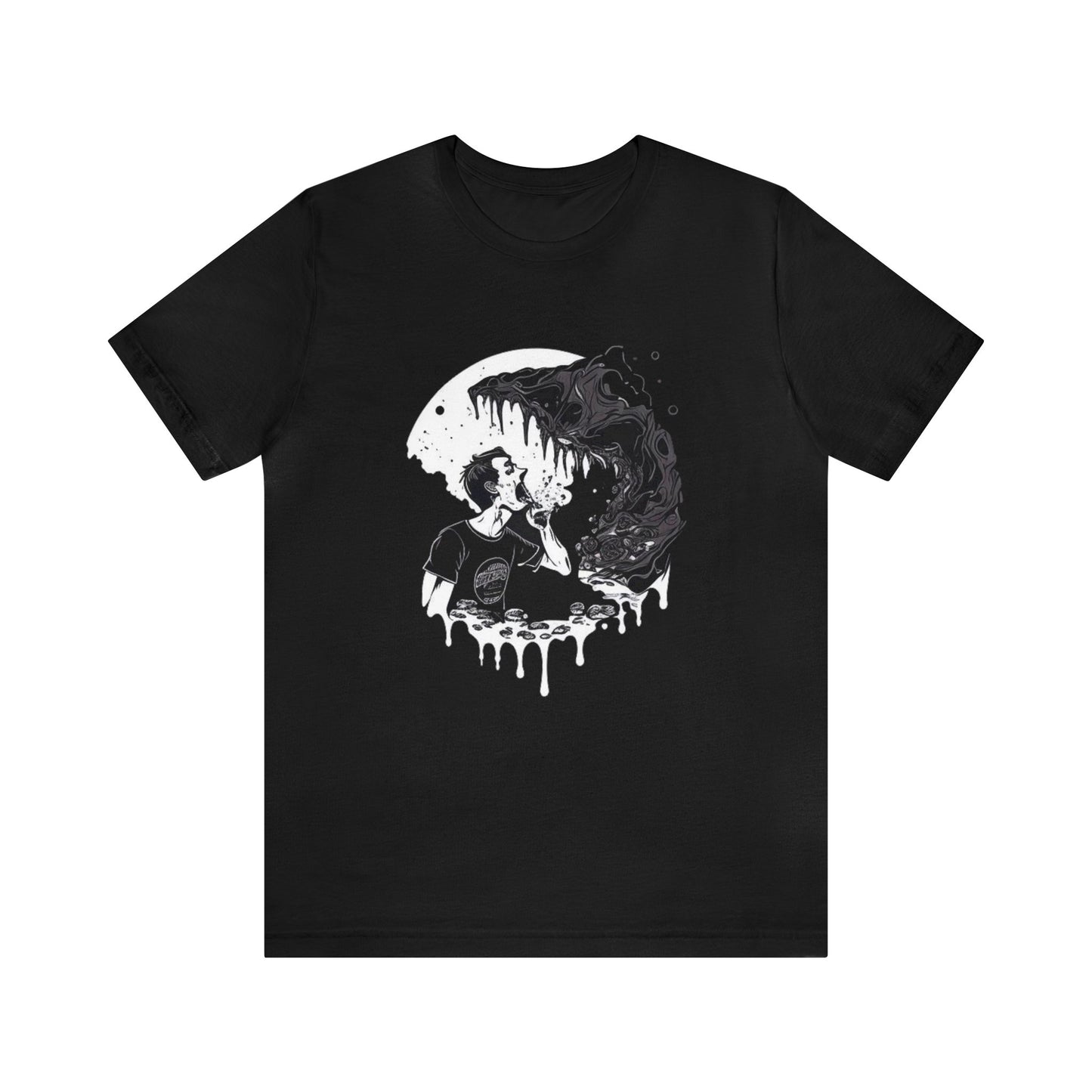 consumed melting black and white trippy Unisex Jersey Short Sleeve Tee