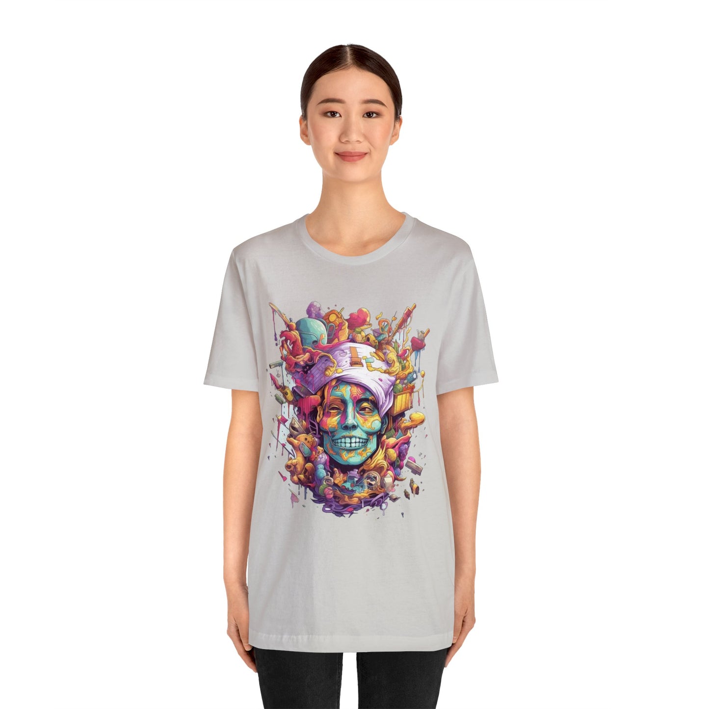 crazy melting trippy colorful Unisex Jersey Short Sleeve Tee