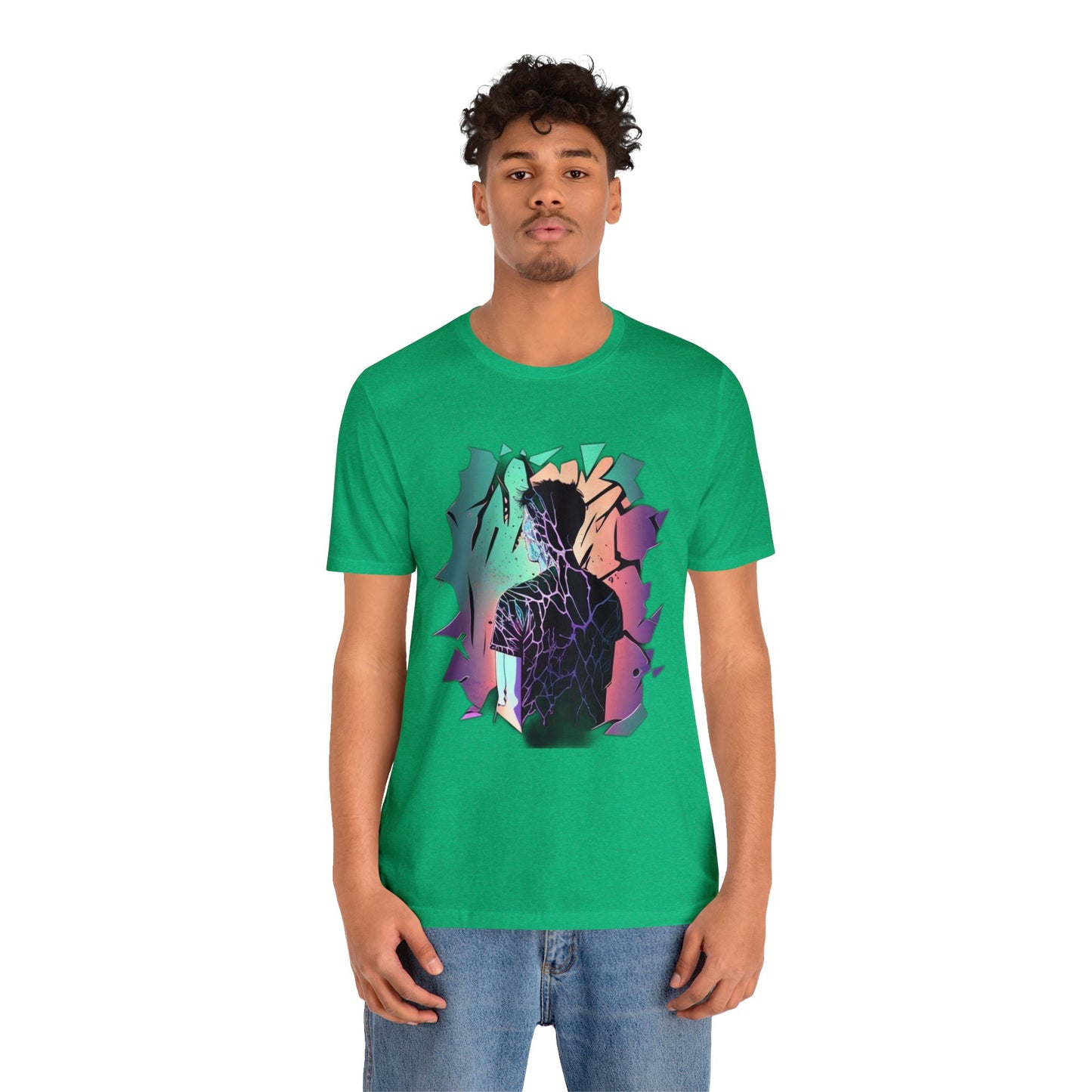 introspective trippy colorful Unisex Jersey Short Sleeve Tee